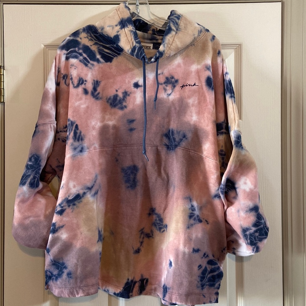 PINK varsity cowl sweatshirt
